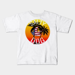 Salty Dog American Navy Swallow Kids T-Shirt